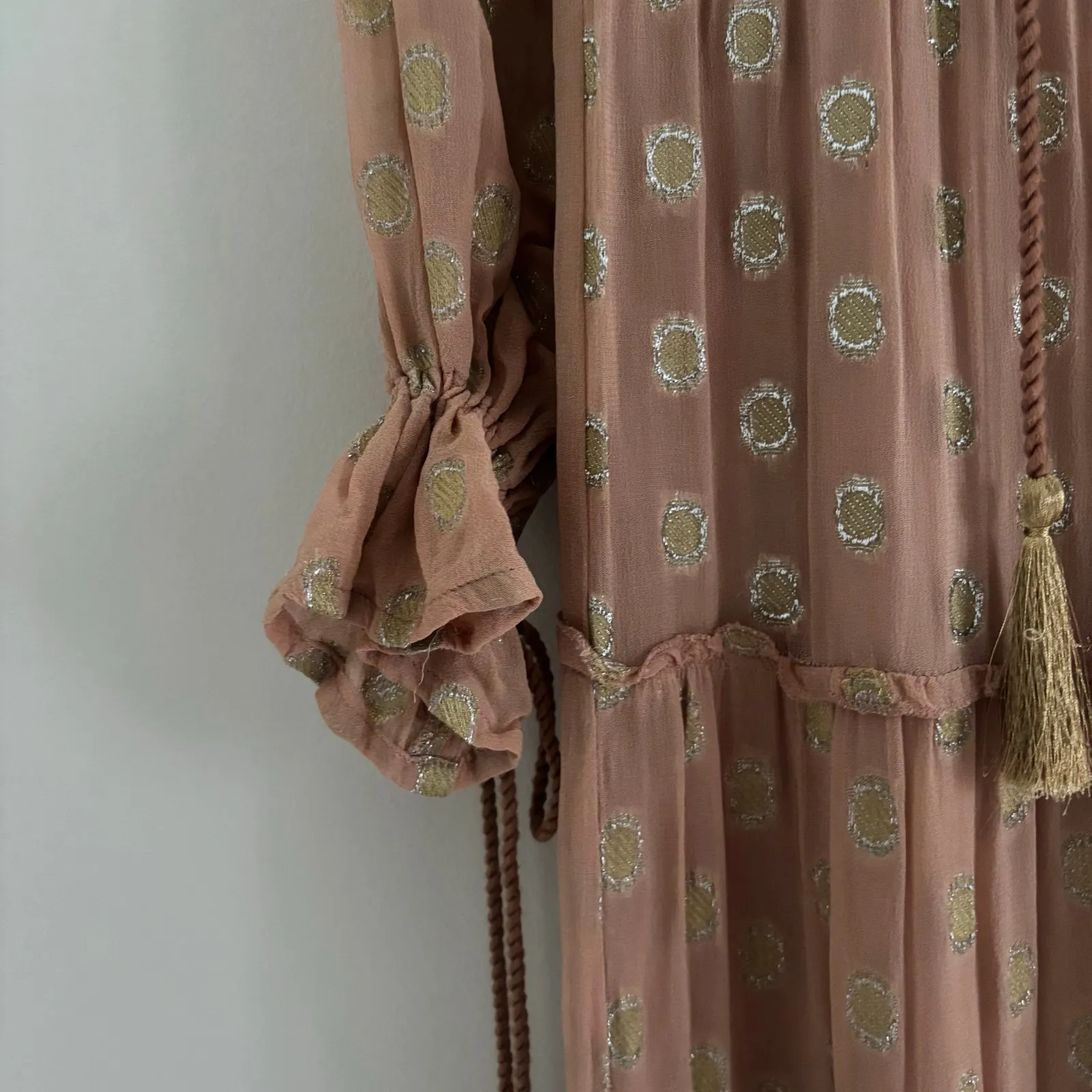 Anthropologie Raga Elle Tiered Maxi Dress Sz M - Image 7