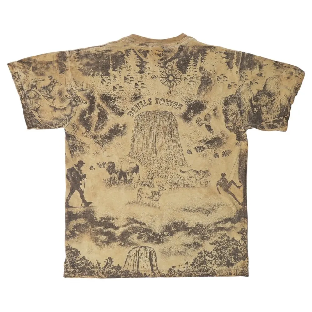 Vintage 90s Devils Tower AOP Nature Shirt - Image 3