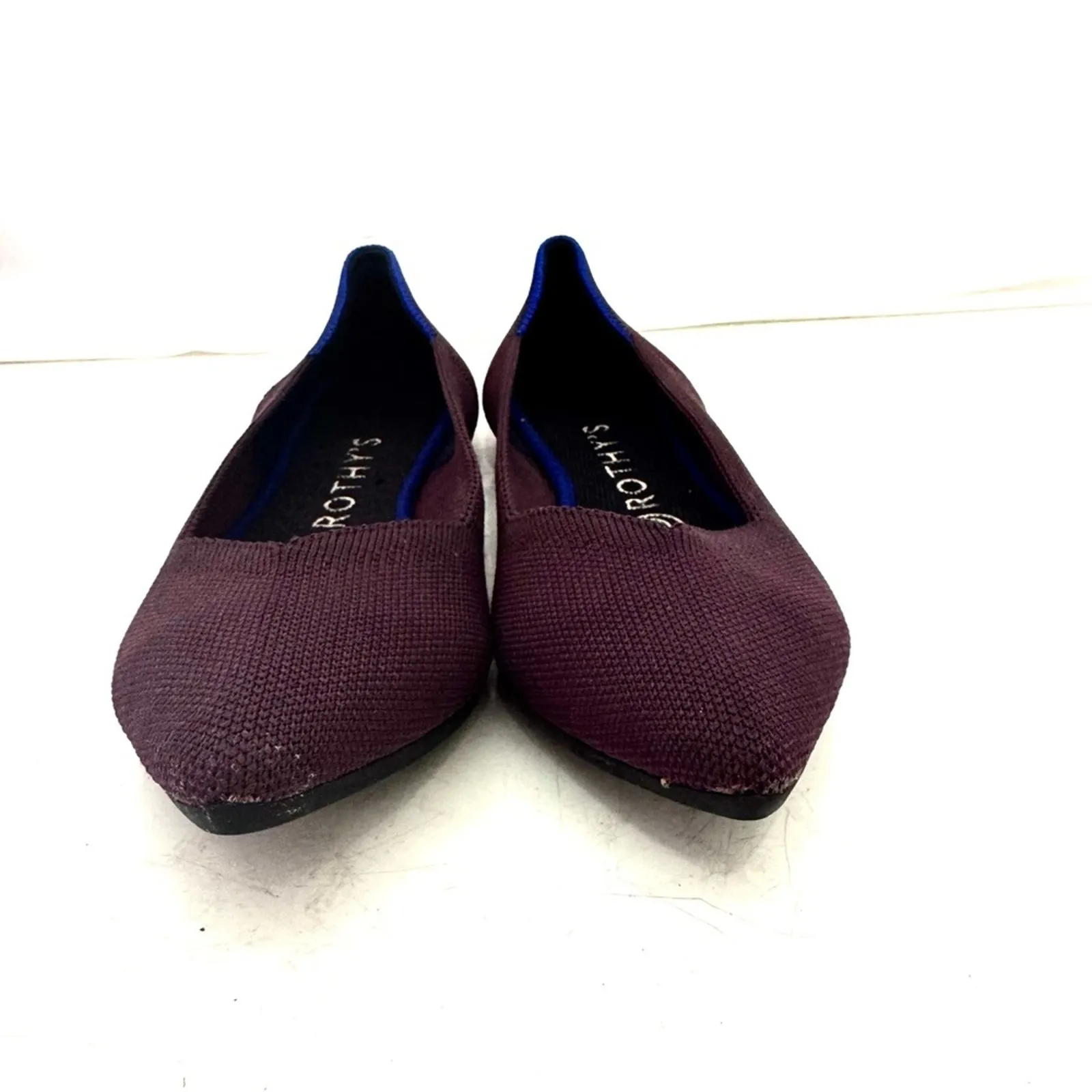 Rothy's Pointed Toe Ballet Flats Port Wine Purple Size 8.5 - Image 2
