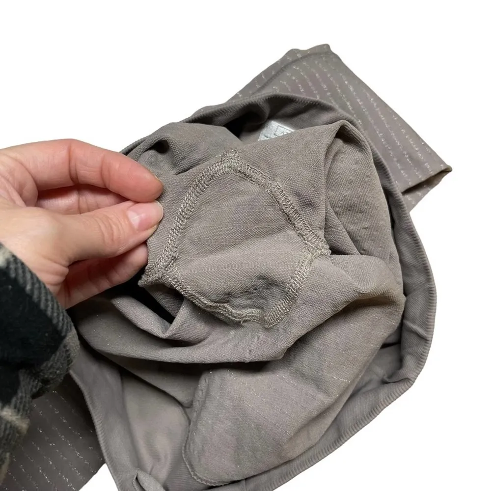 Athleta Shimmer Stripe Seamless Tight Legging Taupe Metallic Silver 242843 SZ M - Image 13