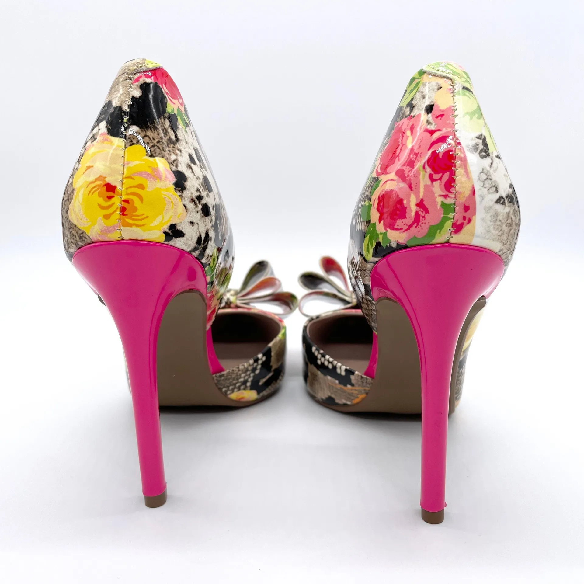 Women's Prince D'Orsay Floral Snake Print Bow Pump - Image 5