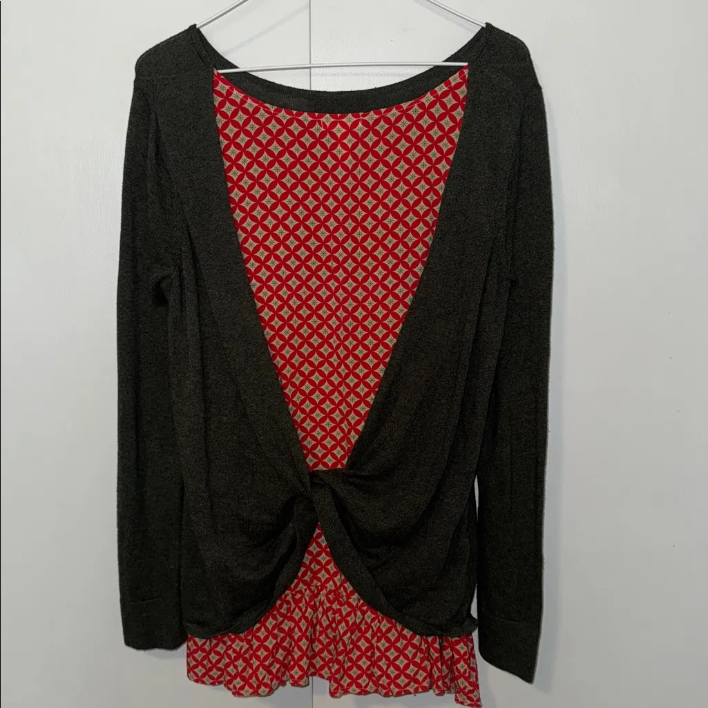 Matilda Jane My Miracle Twist Back Sweater w Ruffle Layered Look Women’s S Small - Image 5