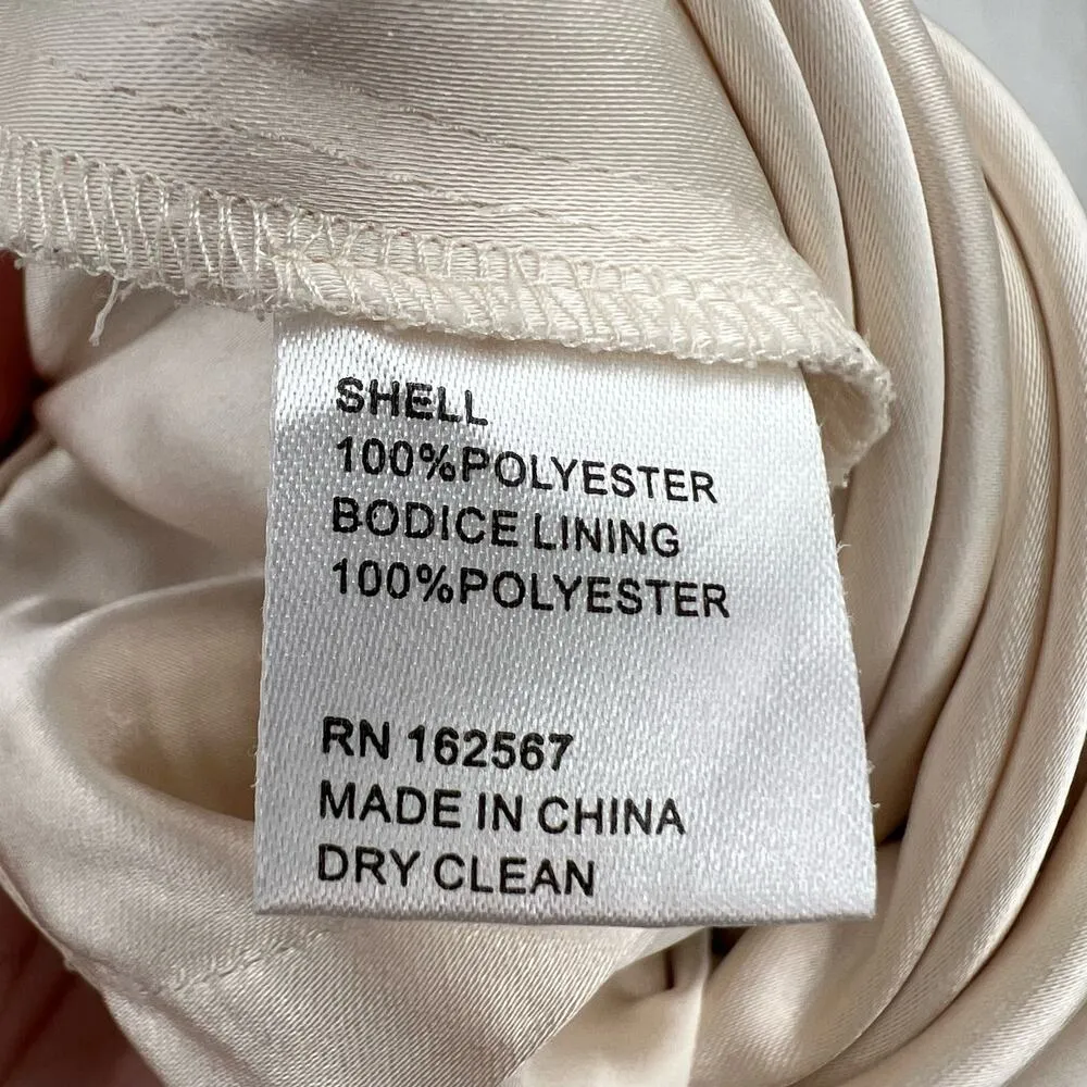 Obando Collective Wide Leg Jumpsuit with Cape Cream Size 4 - Image 11