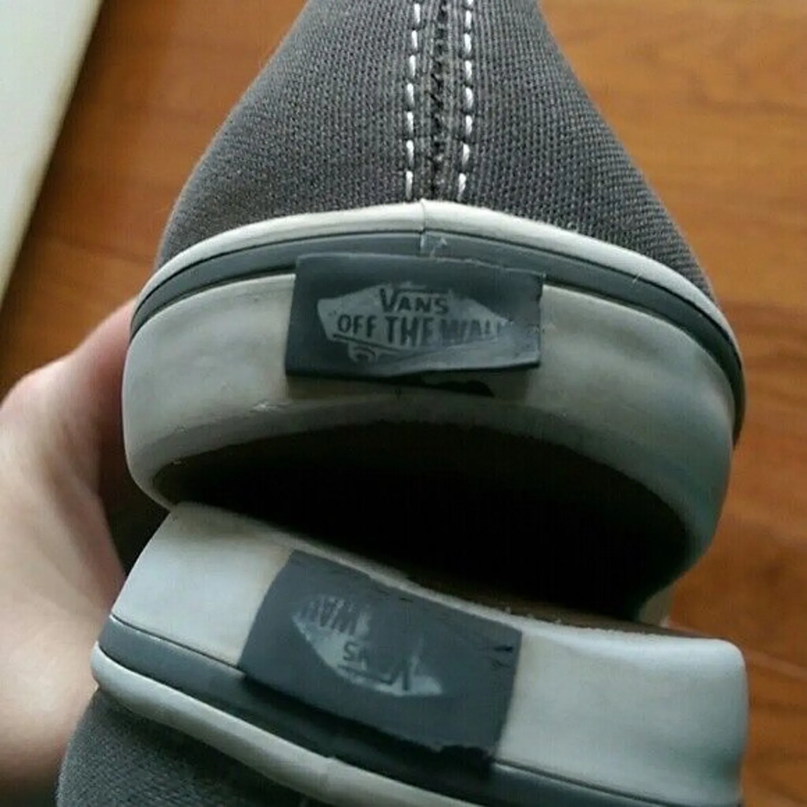Vans Grey & White Unisex Vans Size 5.5 Male, 7 Female - Image 5