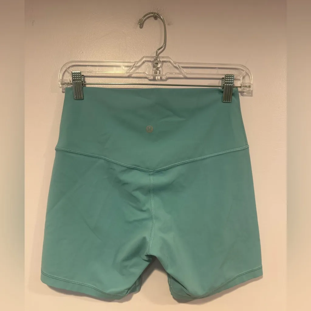 Turquoise‎ blue lululemon biker shorts - Image 3