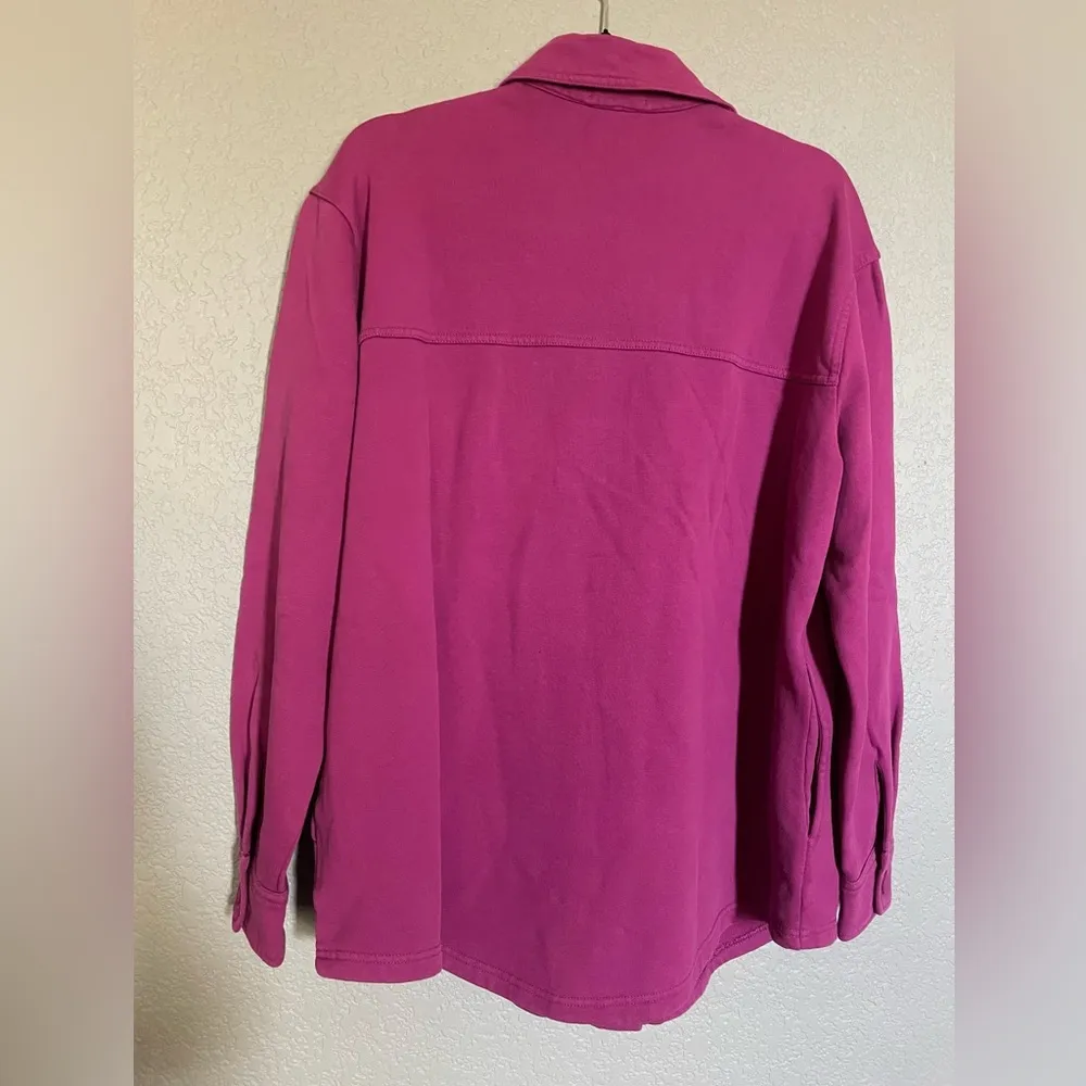 NWT Good American Shaket Jacket Size 3/4 L/XL Fuchsia Color With Pockets - Image 5