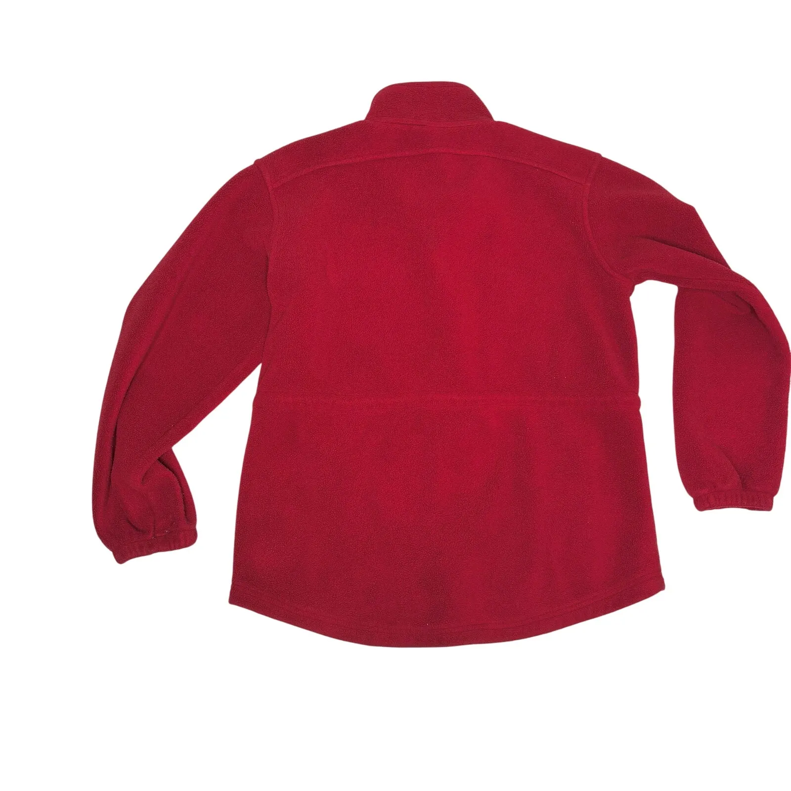 LL Bean Womens Full Zip Thick Red Fleece Jacket Small - Image 6