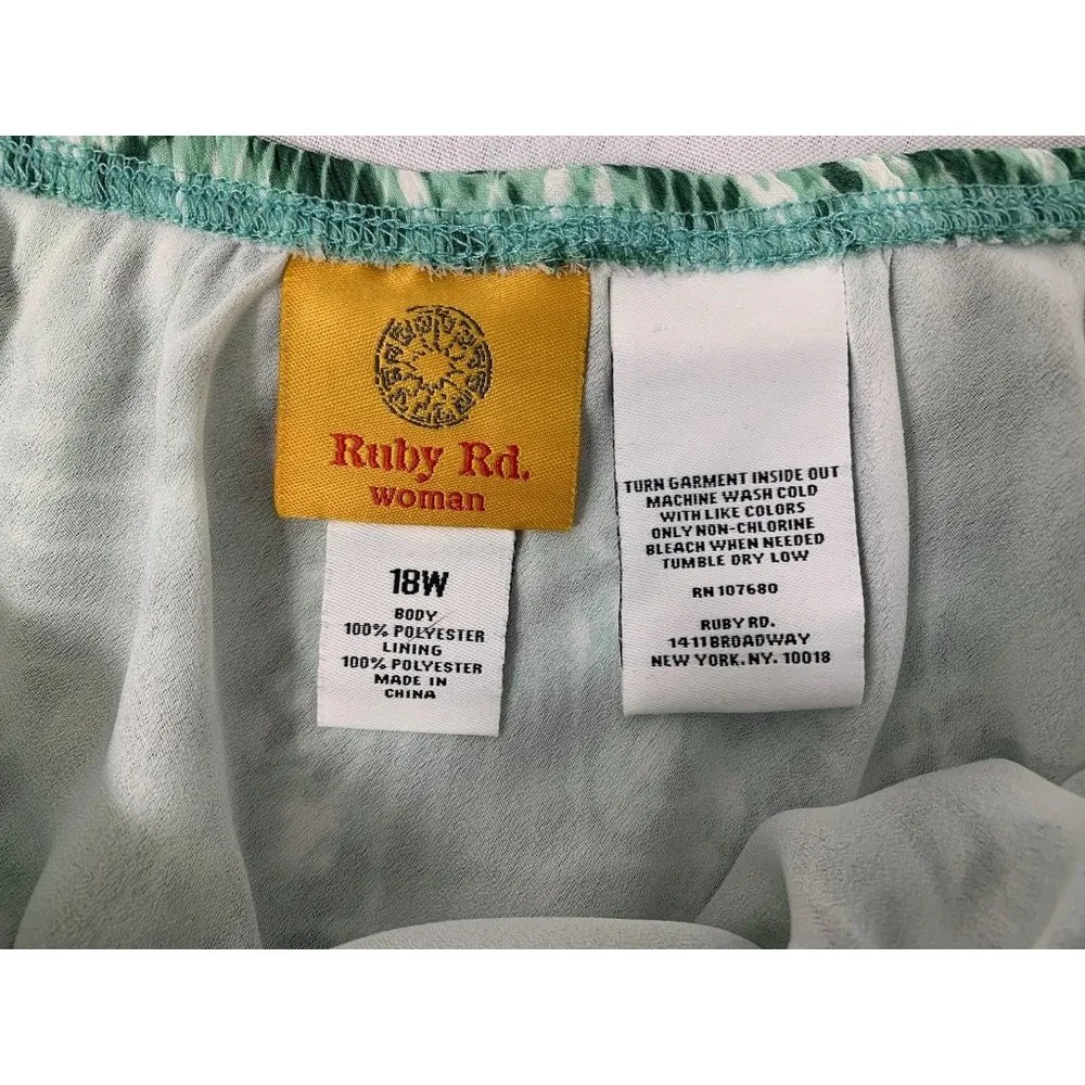 Ruby Rd. Women's Mint Green & White Long Skirt - Image 4