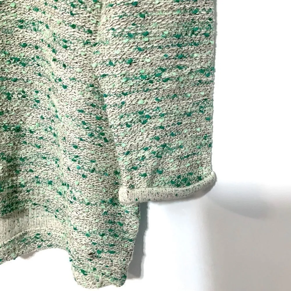H&M green cream speckled sweater small - Image 2