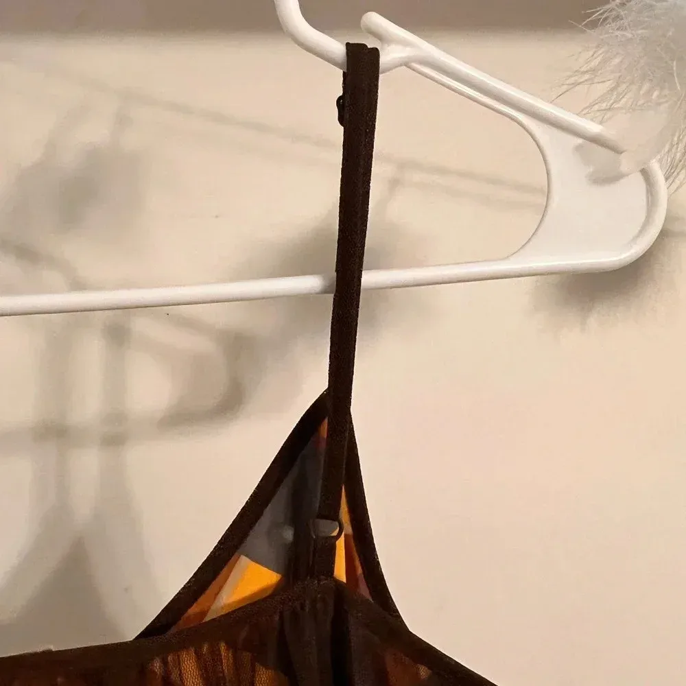 Fossil FINAL
PRICE  Brown Mesh Geometric Printed Dress - Image 3