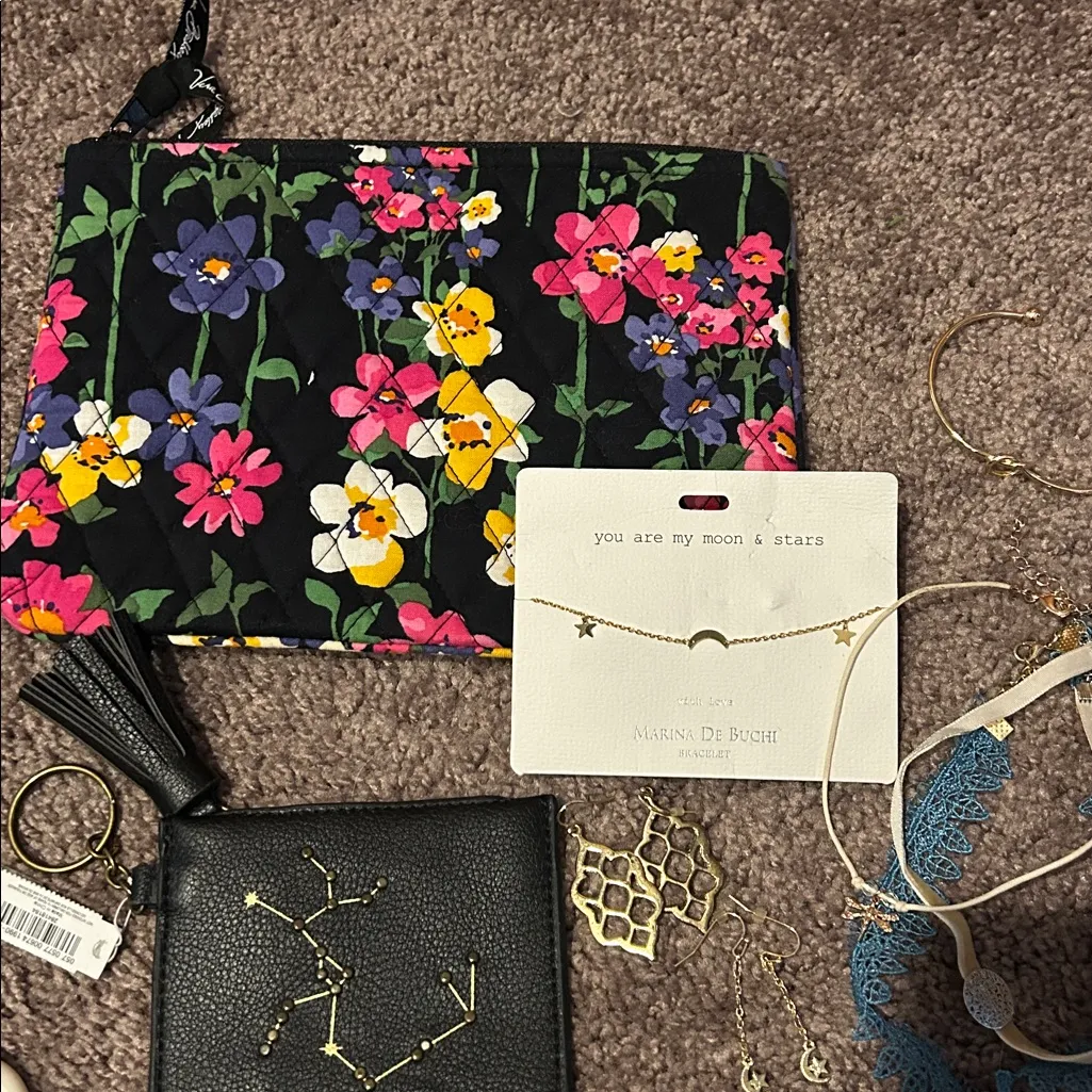 “Moon & stars”, Vera Bradley, American Eagle boho wallet & jewelry bundle!! - Image 4