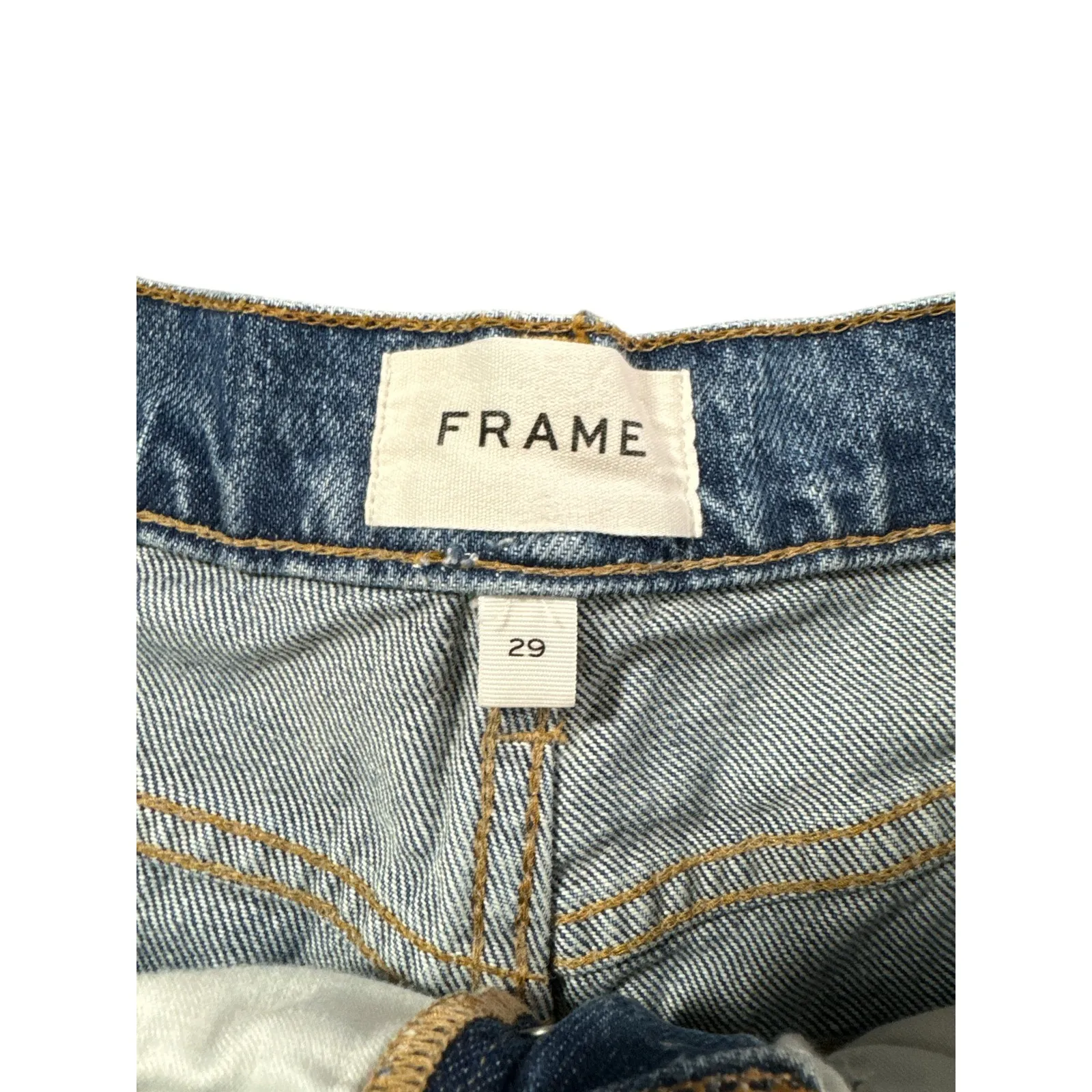 FRAME Mosaic Pleated Jean in Mesa High Rise with Raw/ Released Hem Women's - Image 10