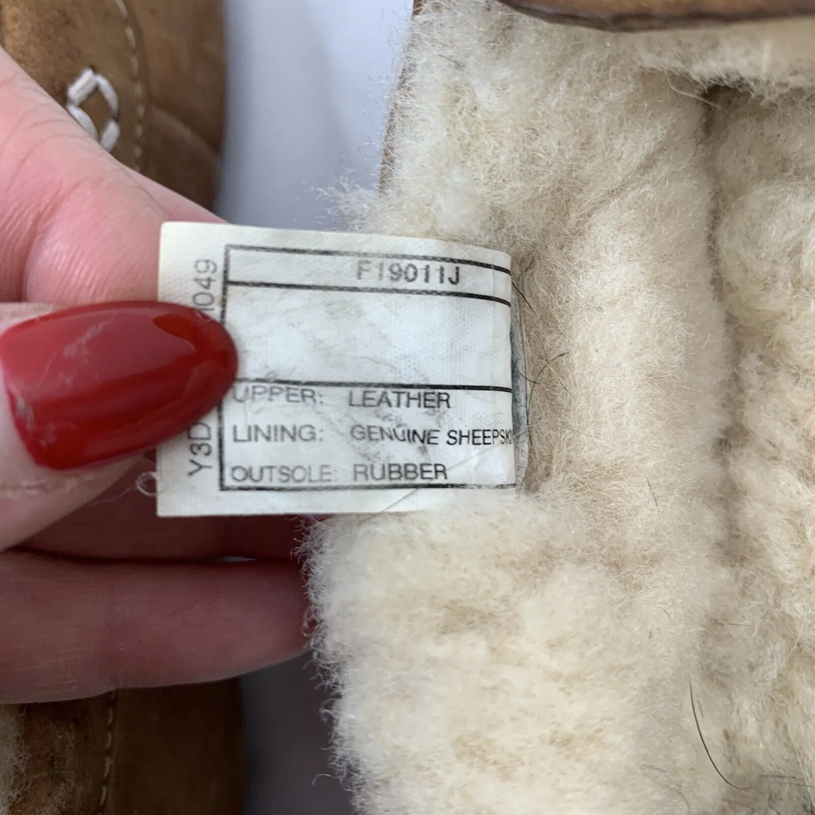 Ugg Sz 7 Ansley Slipper Leather Nubuck Brown Chestnut Slip On Shoes Women’s 3312 - Image 10