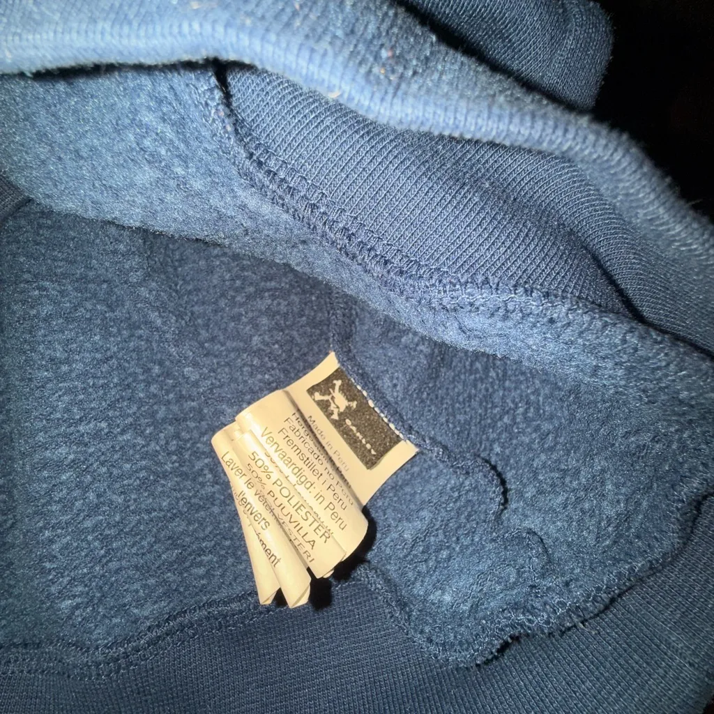Oakley Royal Blue fleece Quarter-Zip pull over Hoodie size xtra small - Image 5