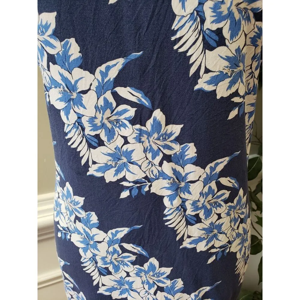 Old Navy Women's Blue Round Neck Short Sleeve Knee Length Sheath Dress Size PS - Image 5