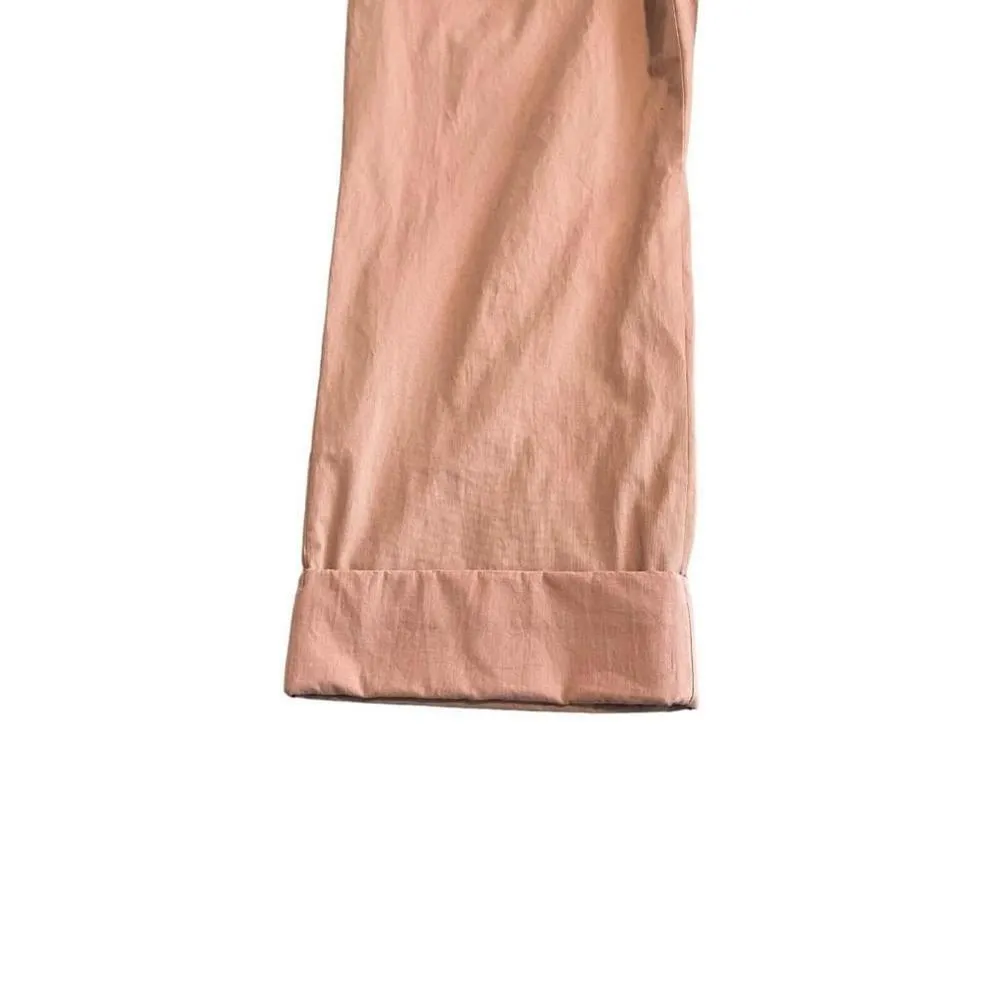 James Street Co. Trousers Womens 12 Beige High Rise Wide Leg Ankle Dress Pants Tan - Image 4