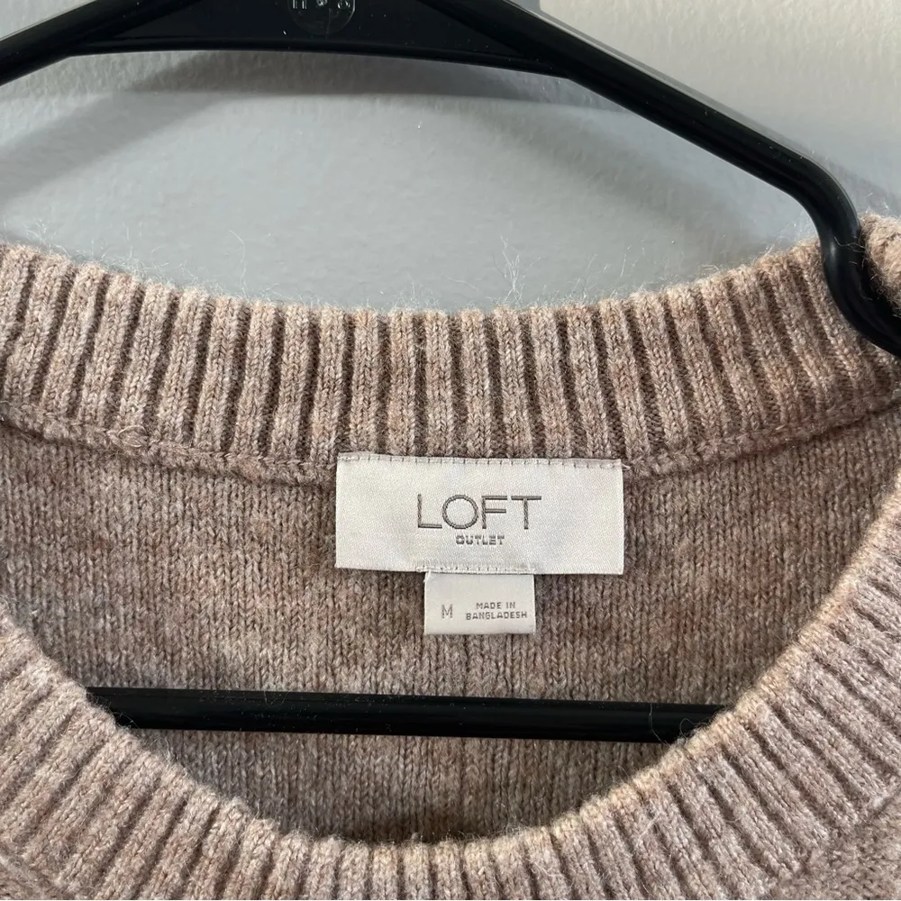 Loft  Tan Oversized Sweater - Image 4