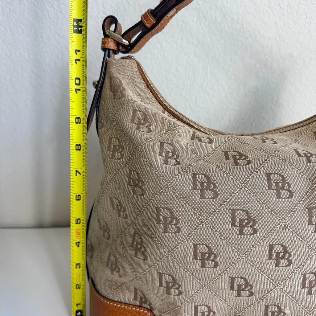 Dooney & Bourke DB Monogram Hobo Shoulder Bag - Image 6