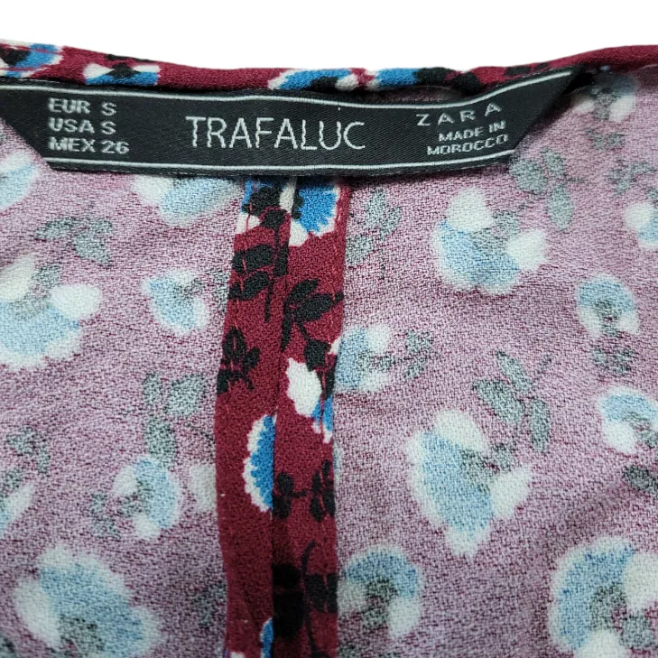 Zara Romper Size Small S Women's ZARA Trafaluc Romper Floral Long Sleeve Viscose  - Image 6