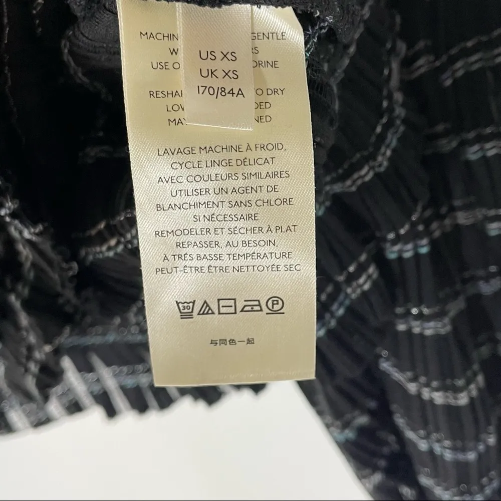 NEW  Girlfriend Surplice Shimmer Stripe Long Sleeve Blouse Size XS - Image 6