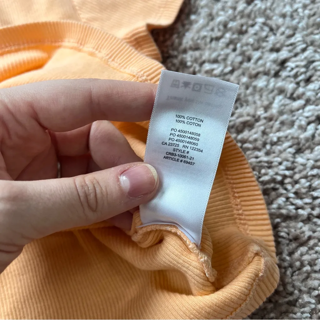 Aritzia TNA Ribbed Baby Tee Orange Size M - Image 3