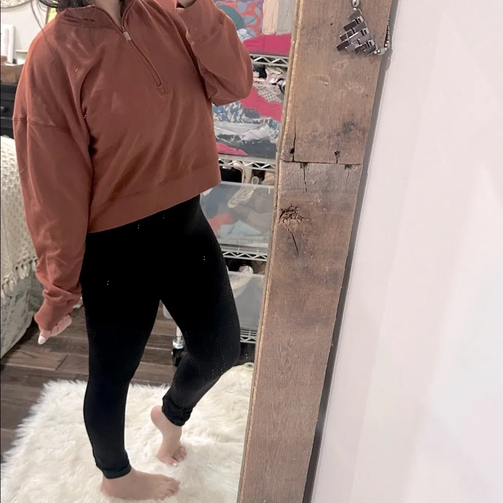 FABLETICS rust apricot color Half-Zip athletic Pullover size XLarge - Image 2