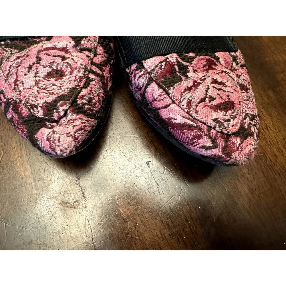 new york corina brocade pink loafers women's 6 - Image 5