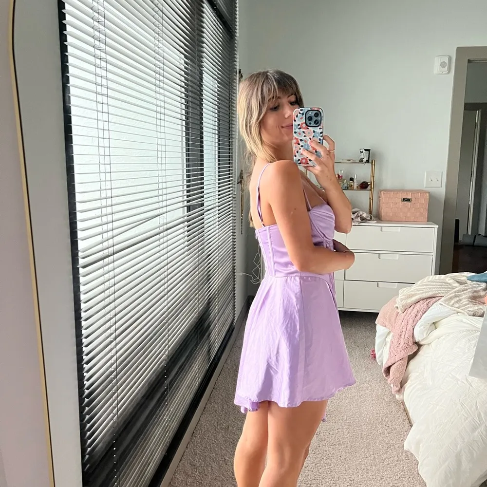 Babyboo saffron corset playsuit satin romper purple - Image 3