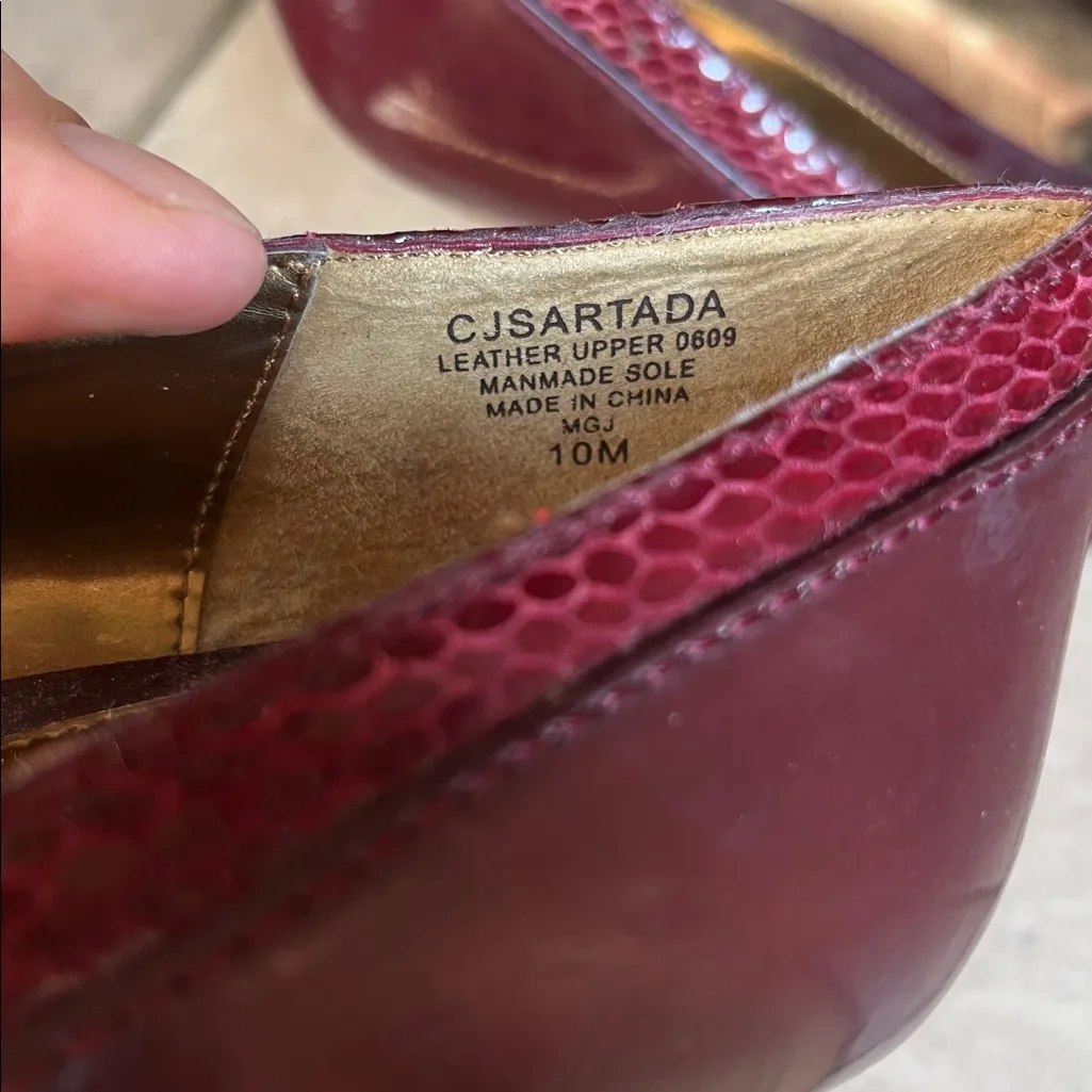 Circa Joan & David 'Sartada' burgundy heel 10M - Image 2
