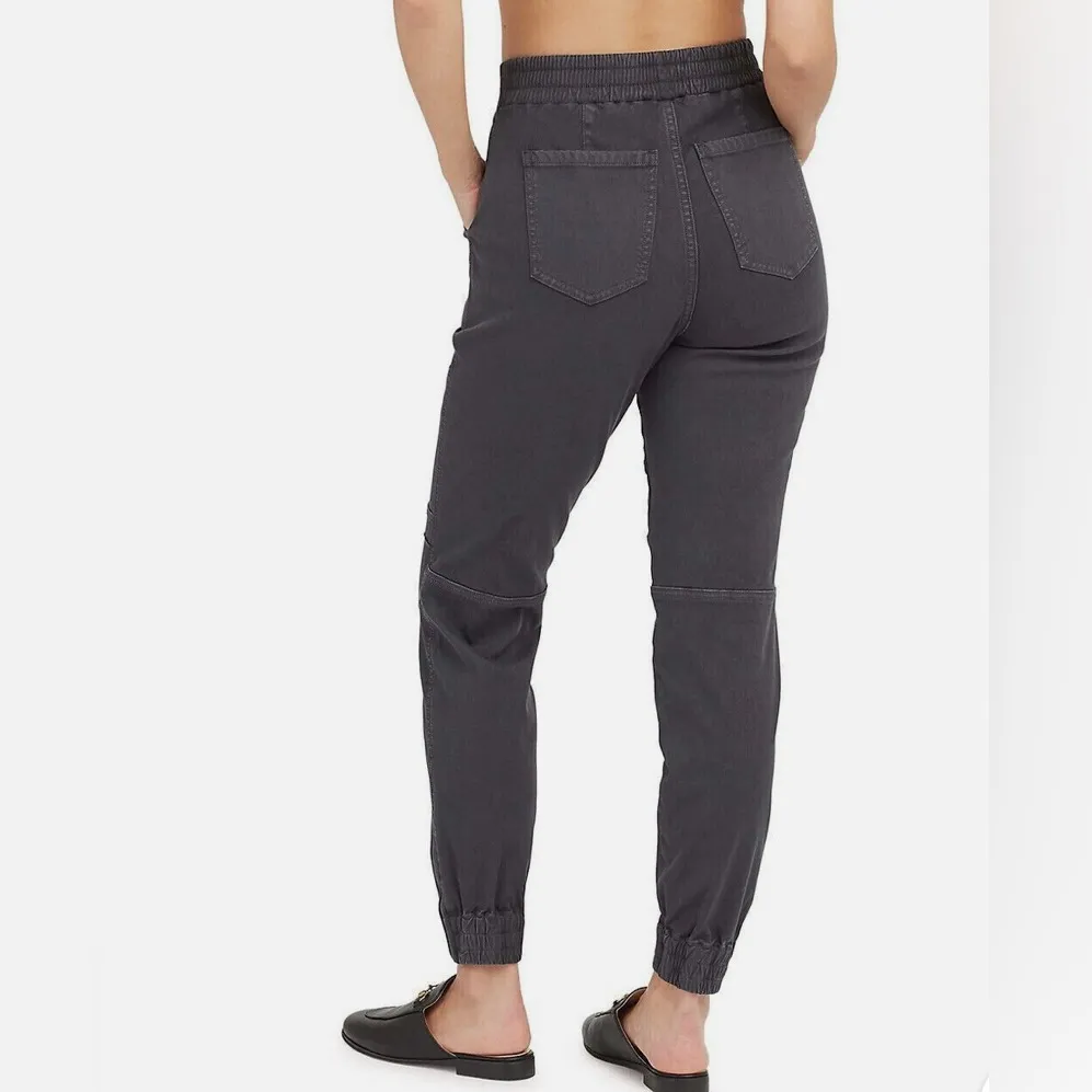 Spanx Women's Stretch Twill Slim-Fit Cargo Jogger Pants, Washed Black‎ Size S - Image 2