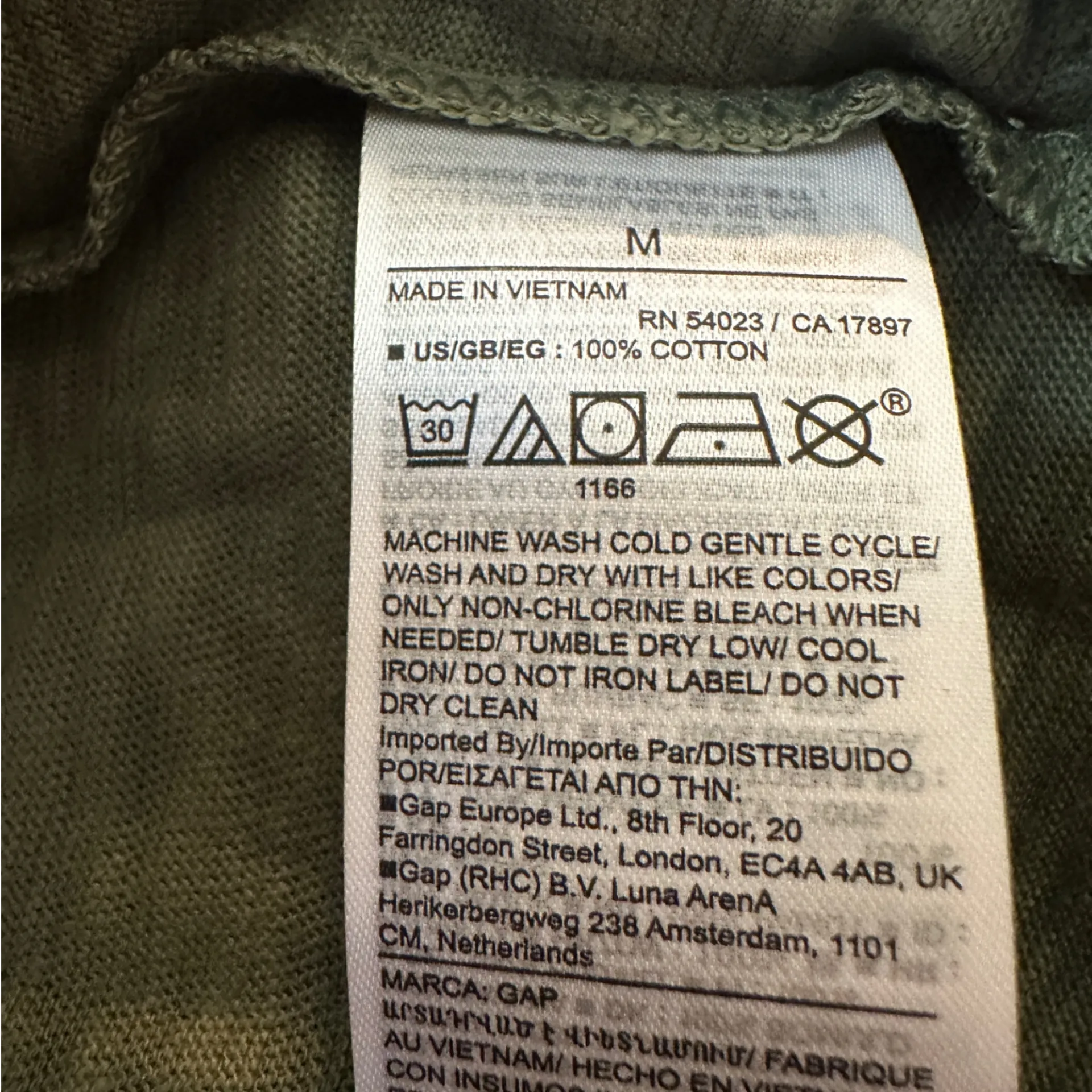 Gap 100% Cotton Green Shirt Dress Size M NWT - Image 4