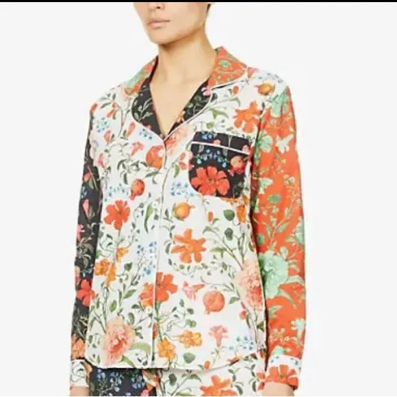 Desmond & Dempsey Persephone Print organic cotton PJ Top Size Small - Image 5