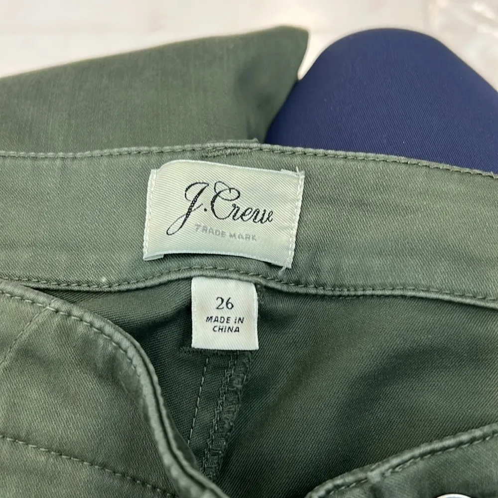 J. Crew Green Ankle Cropped Jeans Slim Fit size 26. - Image 6