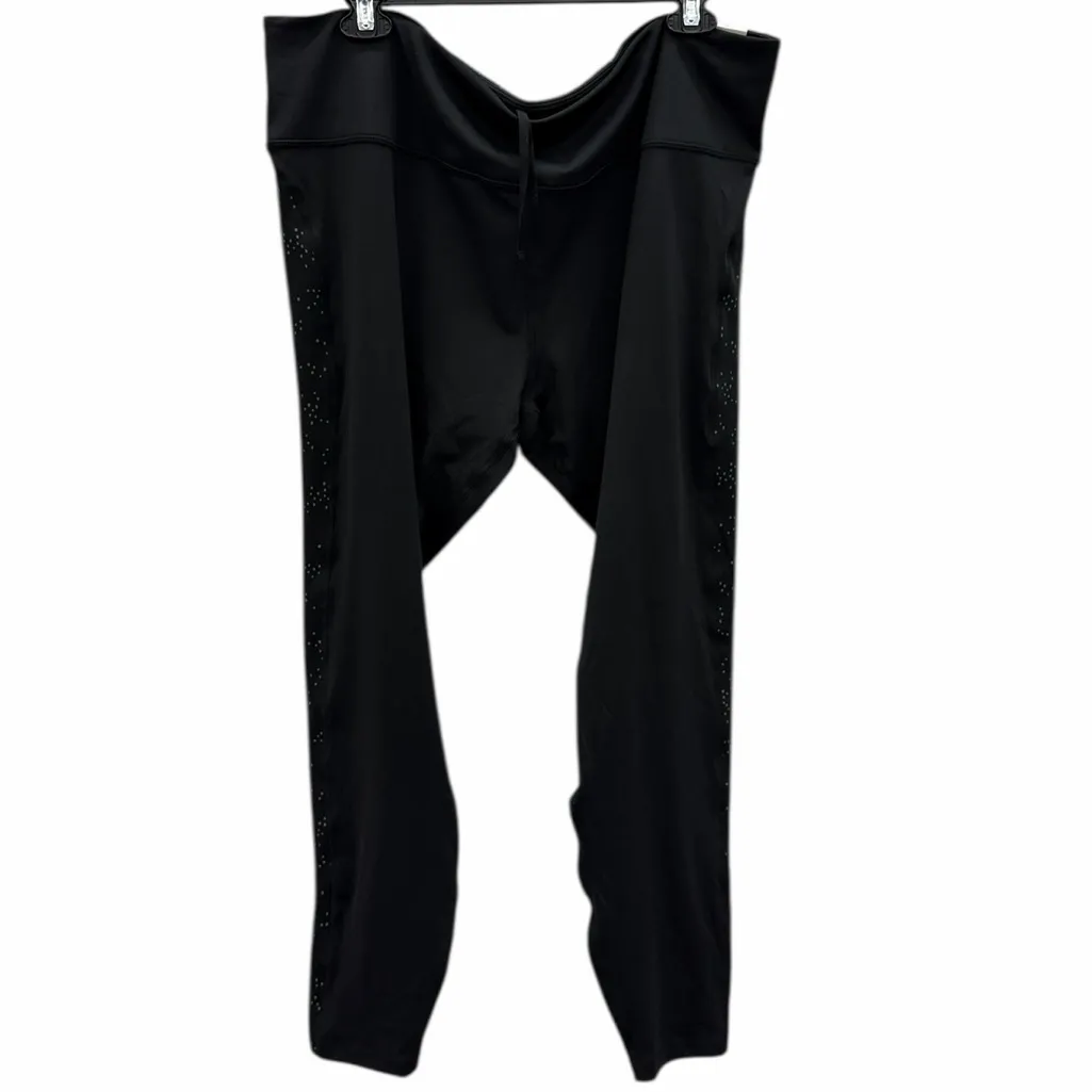 Nike Dri Fit Fast Black Leggings Tight Running Gray Dots Womens Plus Size 3X - Image 9