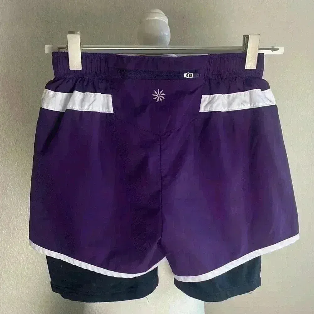 Athleta Women's‎ Purple Hana 2 in 1 Shorts Athletic Running Biker Shorts XS - Image 6