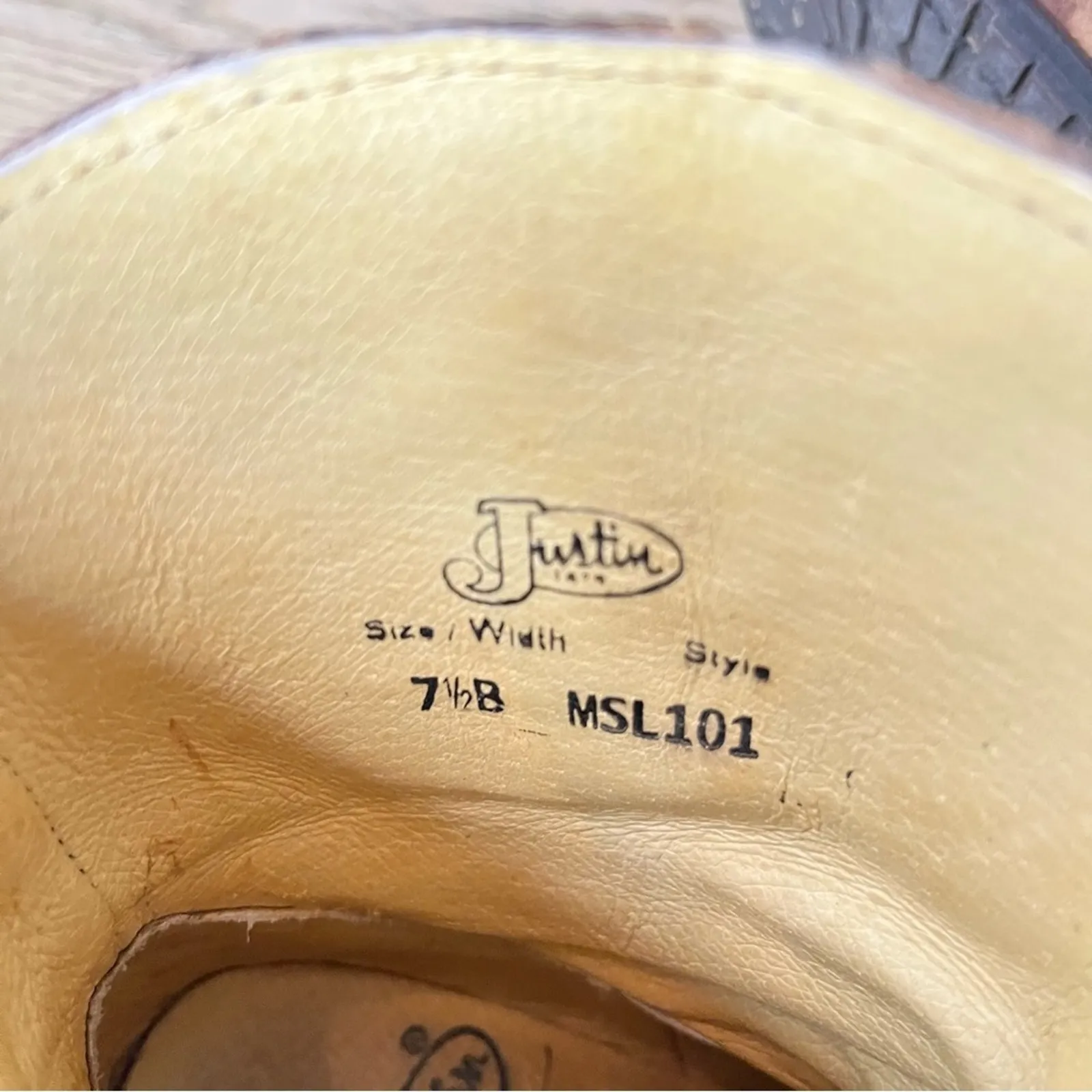 Justin Western Cowgirl Boots Distressed Brown Leather Festival Rodeo Women’s 7.5 - Image 11