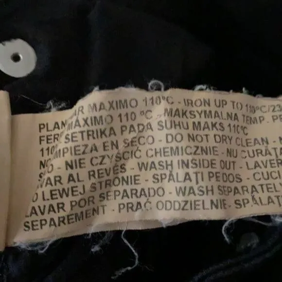 Stradivarius Womens Size 4 Distressed Ripped High Waisted Black Jeans - Image 9