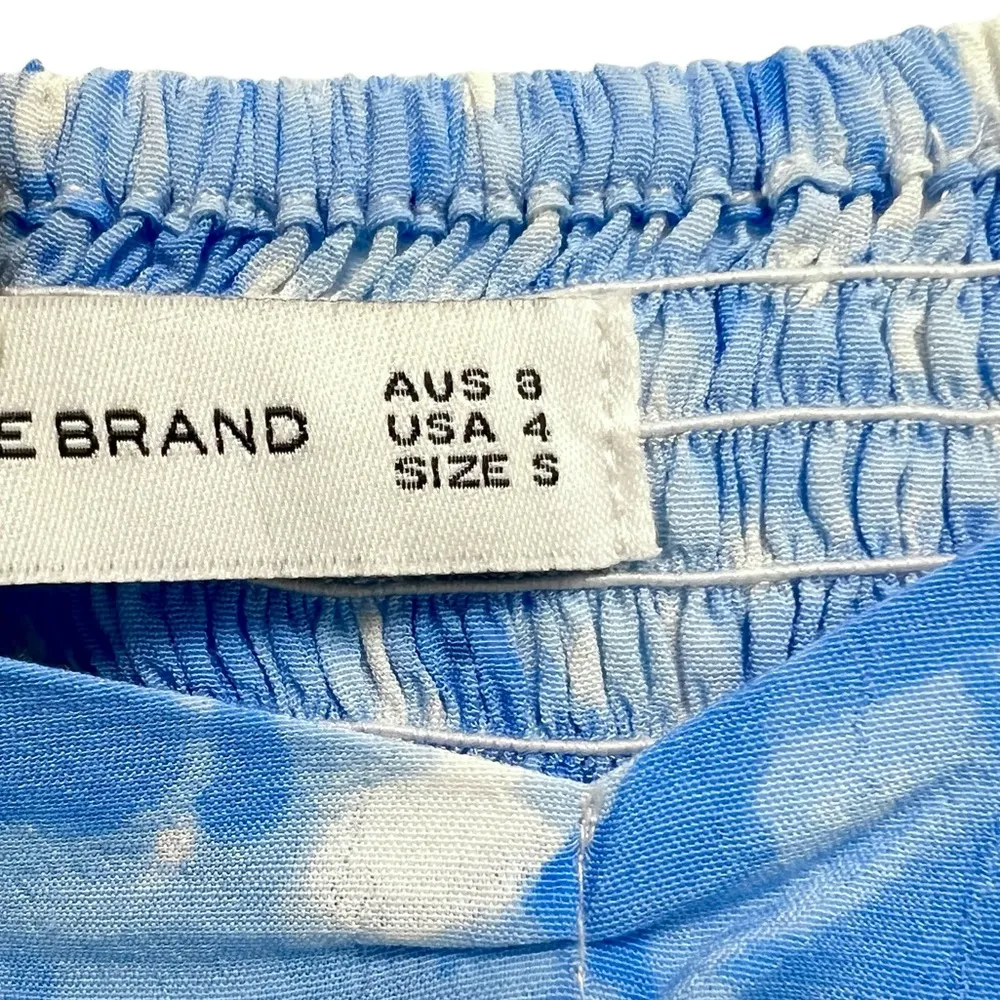 Faithfull the Brand Charlize Midi Dress in Blue Roos Tie Dye Cloudscape Size S - Image 8