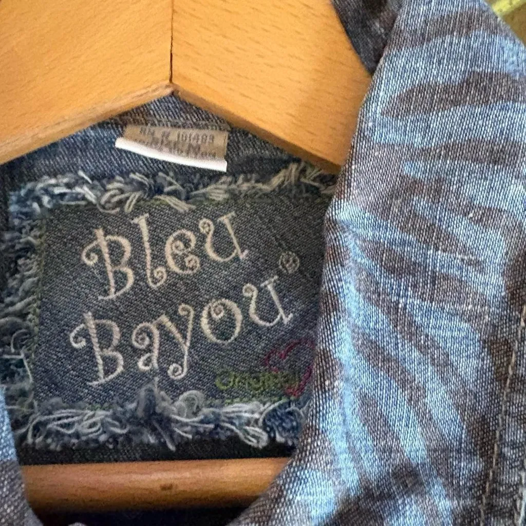 Vintage Bleu Bayou embroidered giraffe koala bear zebra animal denim jean jacket Blue Size M - Image 6