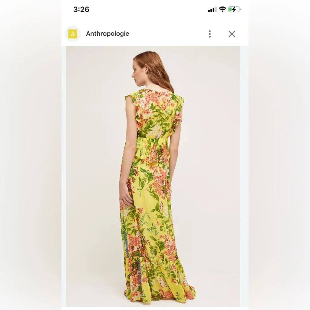 Anthropologie Sungrove Maxi Dress Plenty by Tracy Reese Ethereal wedding guest Yellow Size M - Image 4