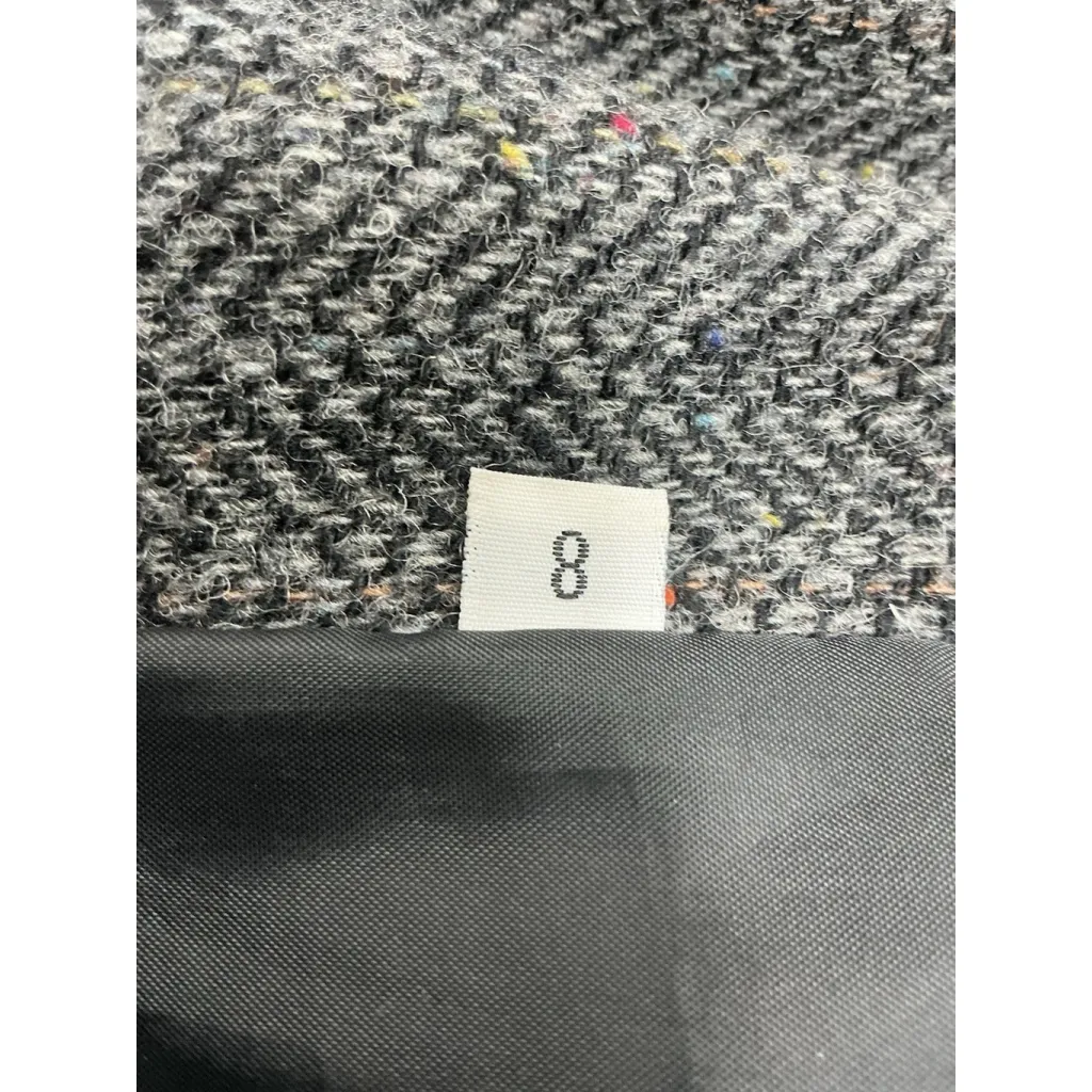 Womans International Scene Tweed Button Blazer 8 Black Collar - Image 4