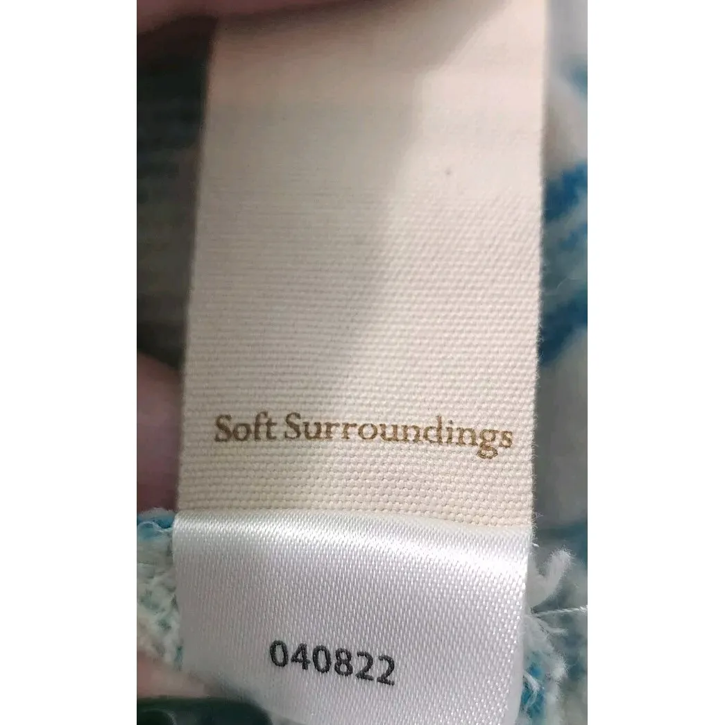 Soft Surroundings Tunic Top Striped 3/4 Sleeve V-Neck Casual‎ Comfy - Image 3