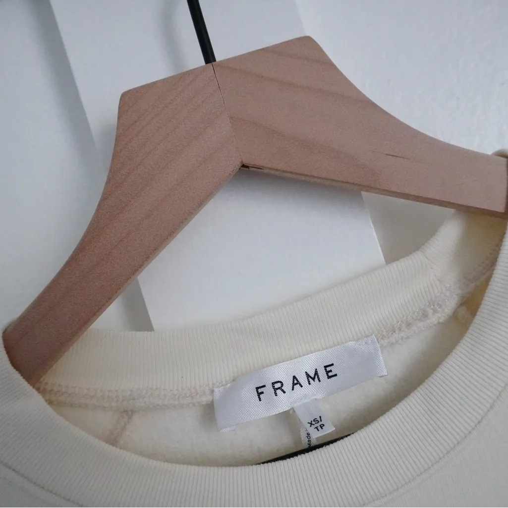 Frame Cream Crewneck Sweatshirt - Image 2