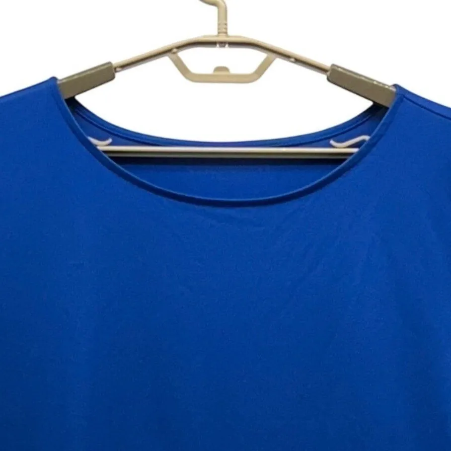 Susan Graver Liquid Knit Top Blue XL - Image 3