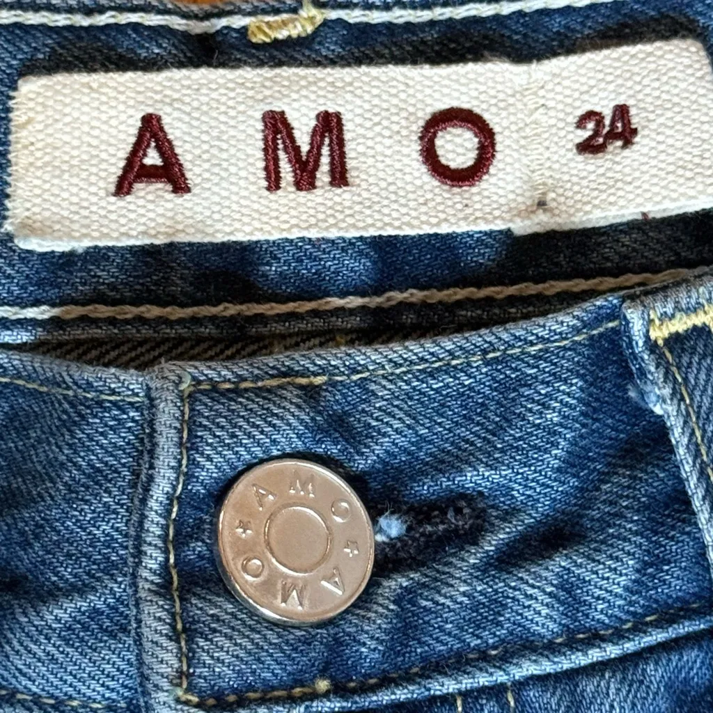 AMO Sandra Baggy Jeans – Emotion 100% Cotton Size 24 Blue - Image 10