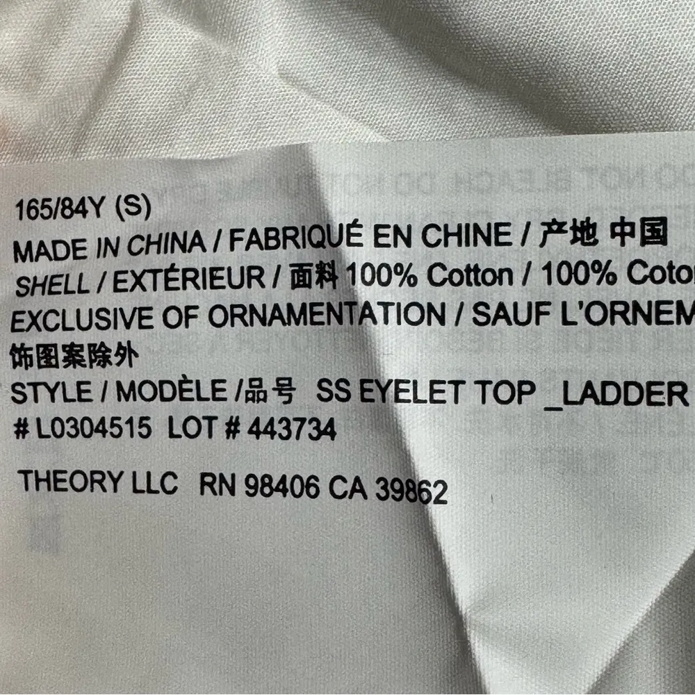 Theory Women’s White Ladder Eyelet Top - Image 12