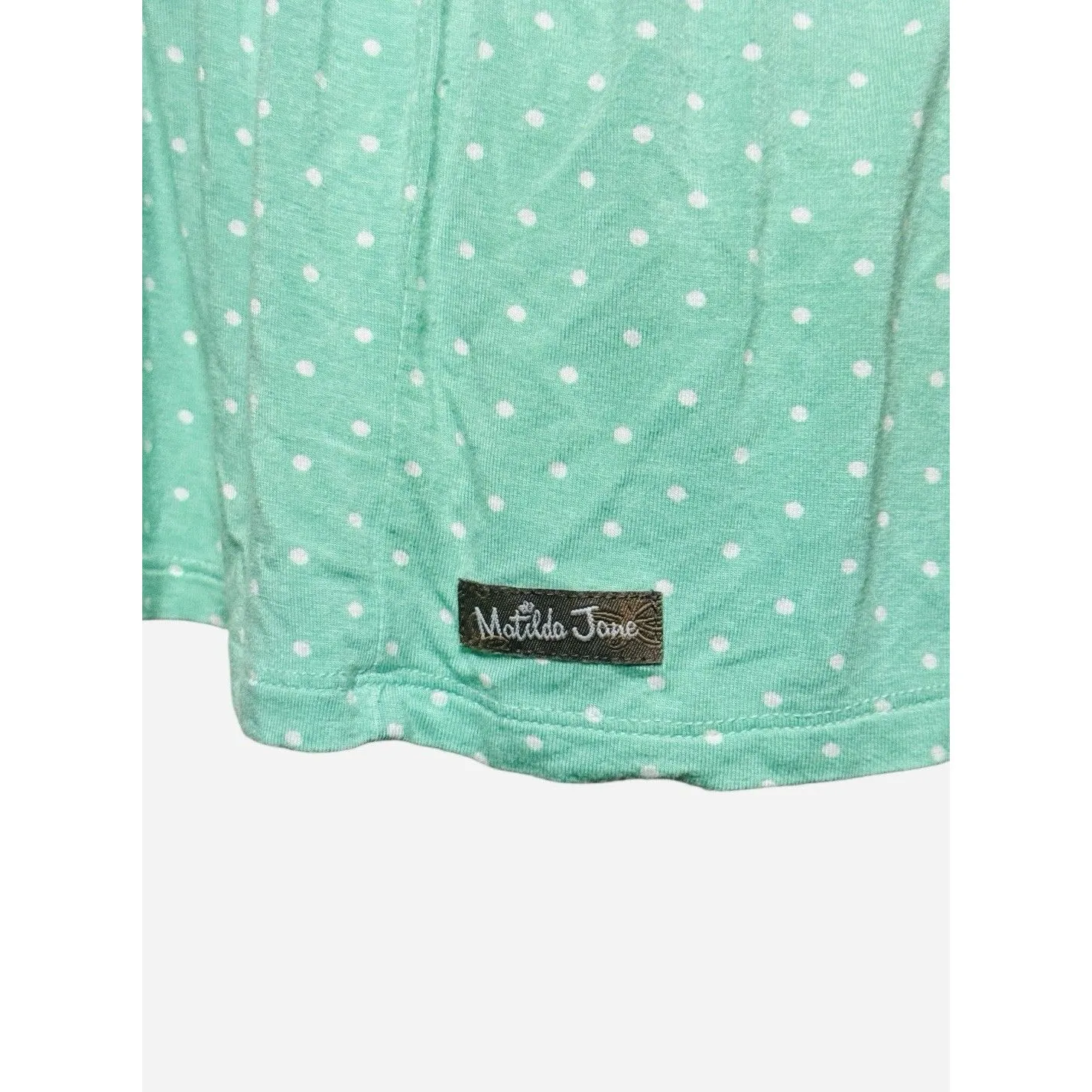 Matilda Jane Dream Chasers Free To‎ Be Top Floral Green Polka Dot Womens M Boho - Image 2