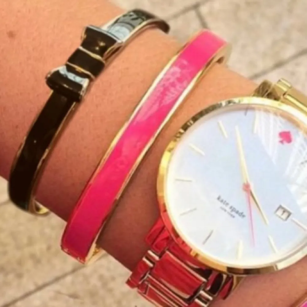 Kate Spade  Black Take A Bow Enamel Layering Stackable Bangle Bracelet - Image 4