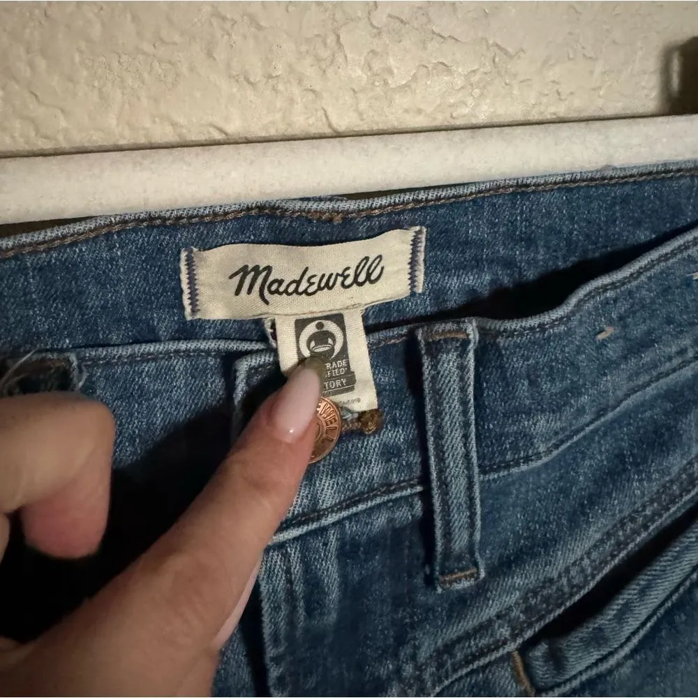 Madewell‎ Kick Out Crop Jeans Size 24 in Saywell Wash Front Yoke - Image 9