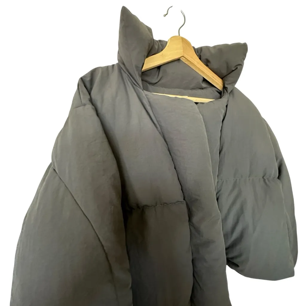 MY MUM MADE IT Bubble Open Puffer cropped gray Jacket Size S - Image 12